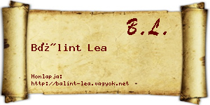 Bálint Lea névjegykártya